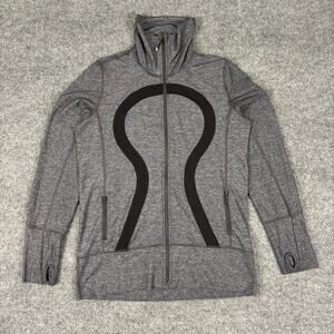 Lululemon Athletica Stride Zip-Up Gray Jacket Size 12